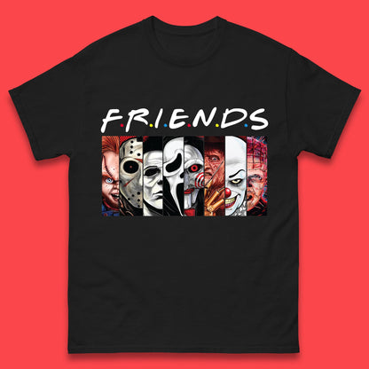 Halloween Friends Horror Movie Characters Killers Scary Friends Mens Tee Top