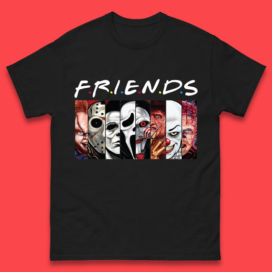 Halloween Friends Horror Movie Characters Killers Scary Friends Mens Tee Top