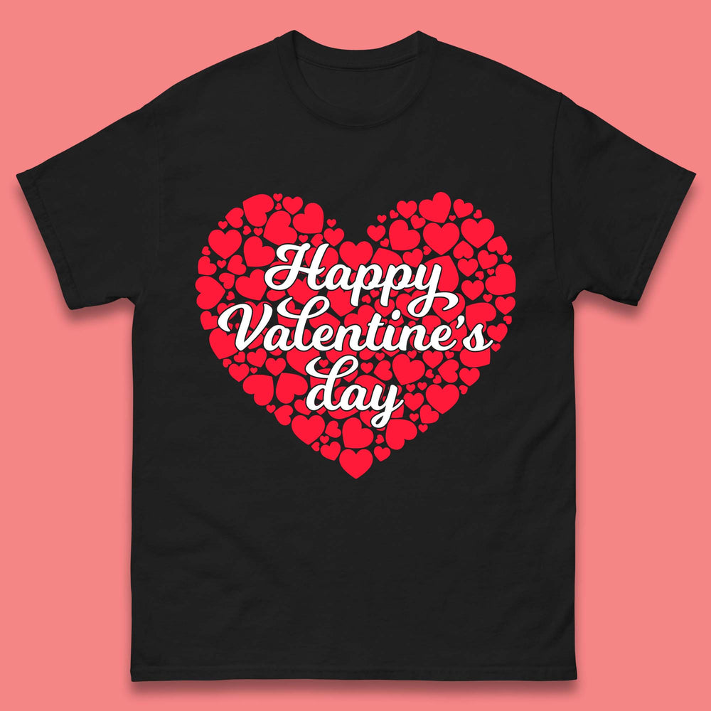 Happy Valentine's Day Hearts Mens T-Shirt