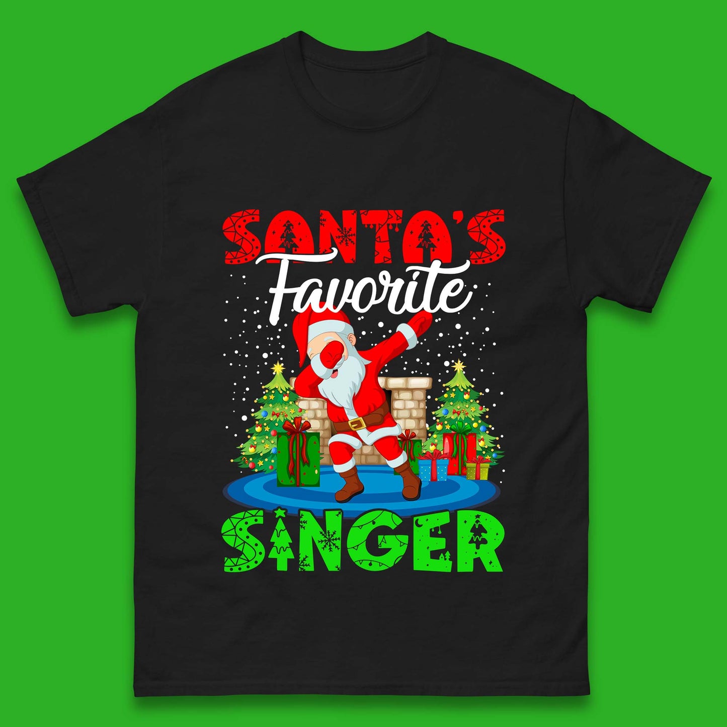 christmas dabbing santa t shirt