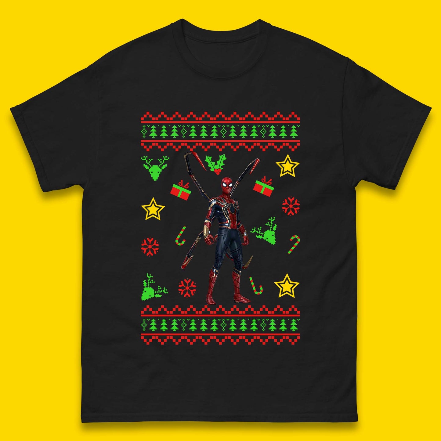 Spiderman Christmas Mens T-Shirt