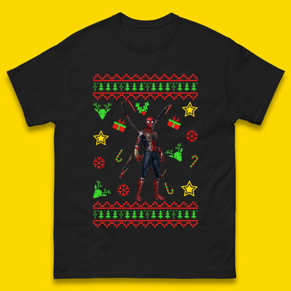 Spiderman Christmas Mens T-Shirt