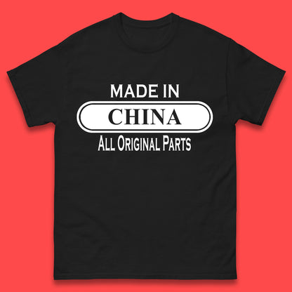 Made In China All Original Parts Vintage Retro Birthday Chinatown City of Westminster, London Gift Mens Tee Top