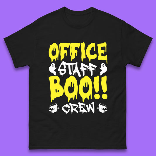 Office Staff Boo Crew Halloween Office Squad Boo Ghost Office Crew Mens Tee Top