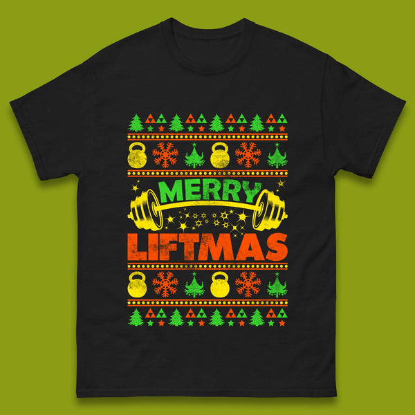 Merry Liftmas Christmas Mens T-Shirt