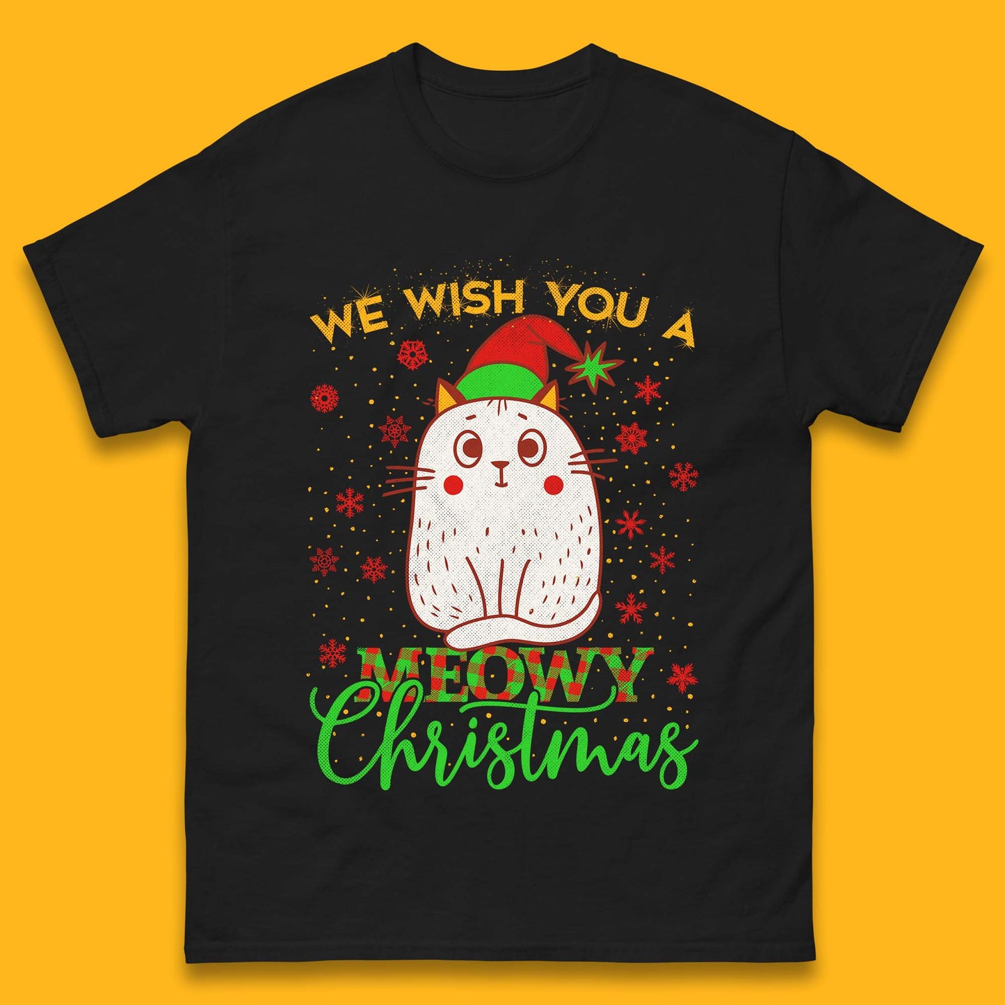 Meowy Christmas Mens T-Shirt