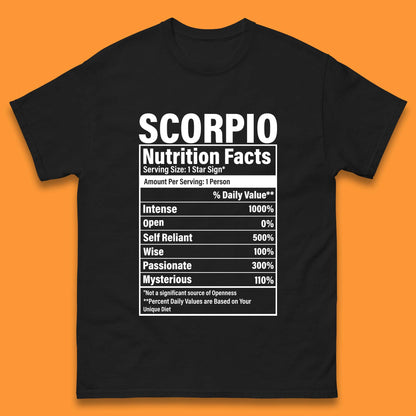 Scorpio Nutrition Facts Mens T-Shirt