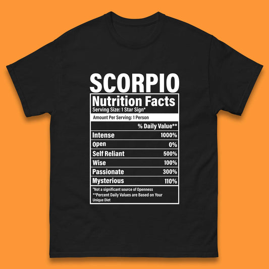 Scorpio Nutrition Facts Mens T-Shirt