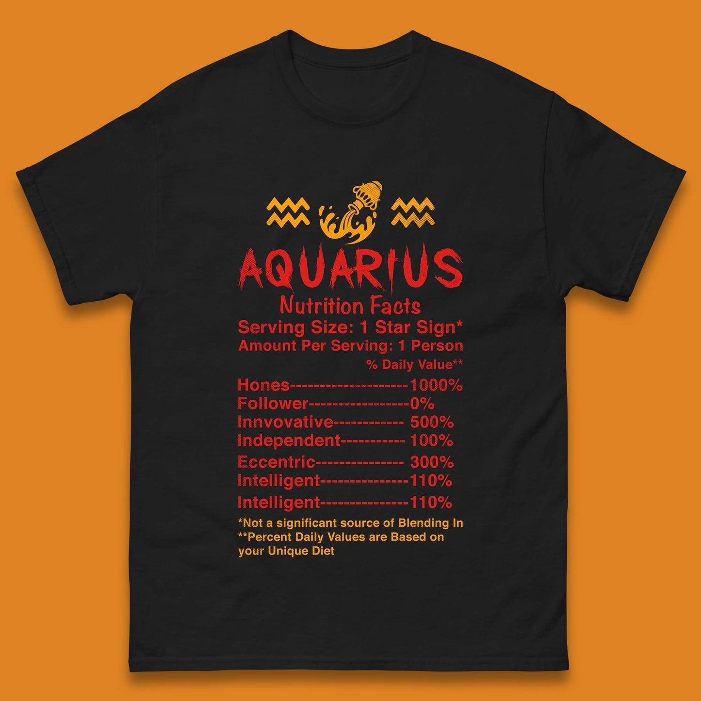 Aquarius Nutrition Facts Mens T-Shirt