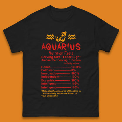 Aquarius Nutrition Facts Mens T-Shirt