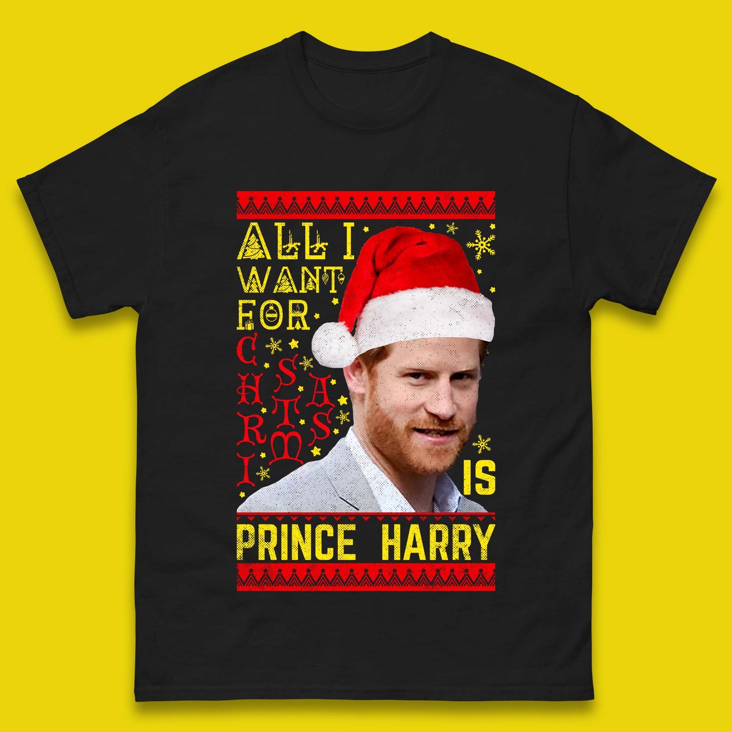 Prince Harry Christmas Mens T-Shirt