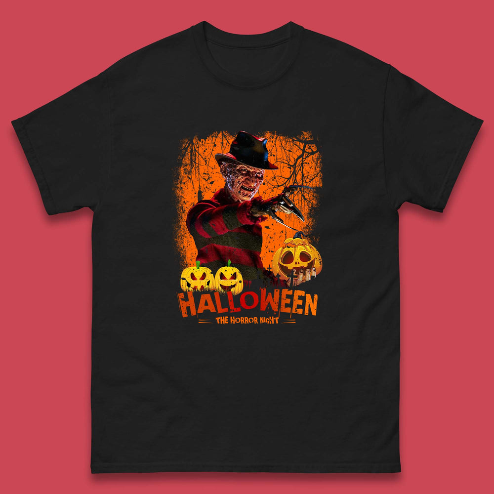 Halloween The Horror Night Freddy Krueger Horror Movie Character Serial Killer Mens Tee Top