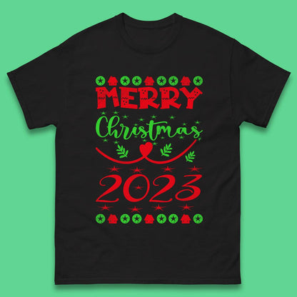 Merry Christmas 2023 Winter Holiday Xmas Festive Celebration Mens Tee Top