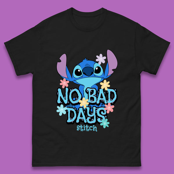 Disney Lilo & Stitch No Bad Days Stitch Cartoon Character Ohana Stitch Lover Mens Tee Top