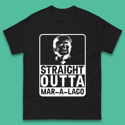 Donald Trump Straight Outta Mar-A-Lago USA Mugshot President Elections 2024 Mens Tee Top