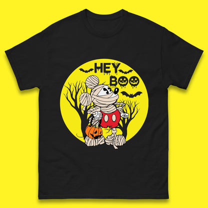 Hey Boo Disney Halloween Mickey Mouse Mummy Trick Or Treat Spooky Vibes Mens Tee Top