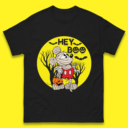 Hey Boo Disney Halloween Mickey Mouse Mummy Trick Or Treat Spooky Vibes Mens Tee Top