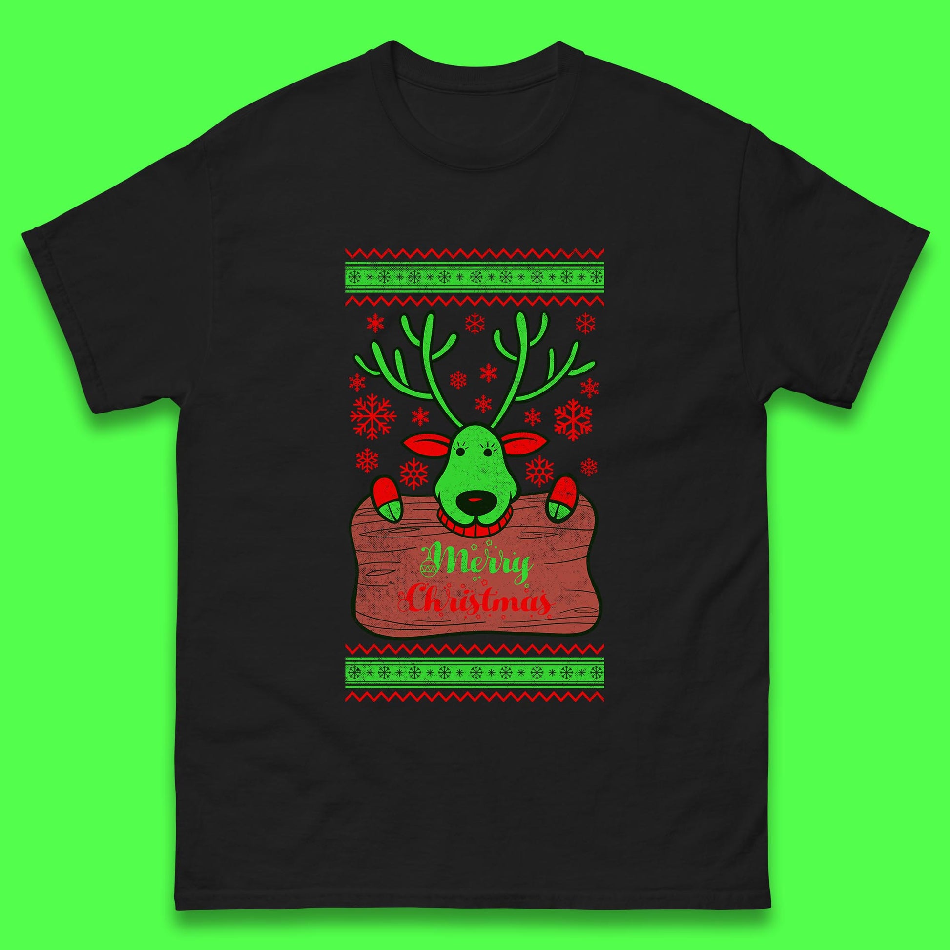 merry christmas reindeer t shirt