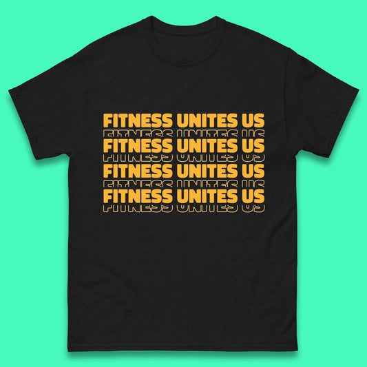 Fitness Unites Us National Fitness Day Gym Day Fitness Workout Mens Tee Top