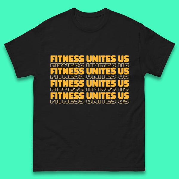 Fitness Unites Us National Fitness Day Gym Day Fitness Workout Mens Tee Top