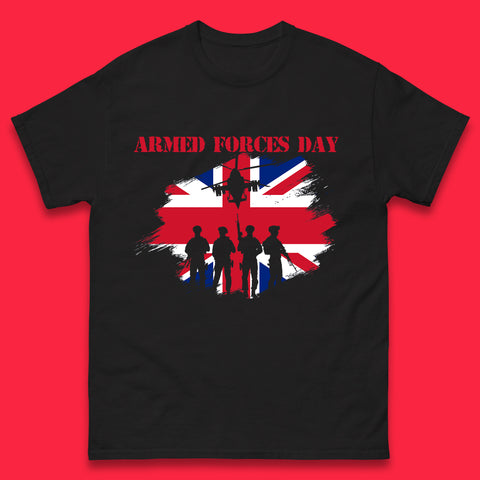 Armed Forces Day Great Britain Flag Anzac Day Lest We Forget British Veteran Day Mens Tee Top