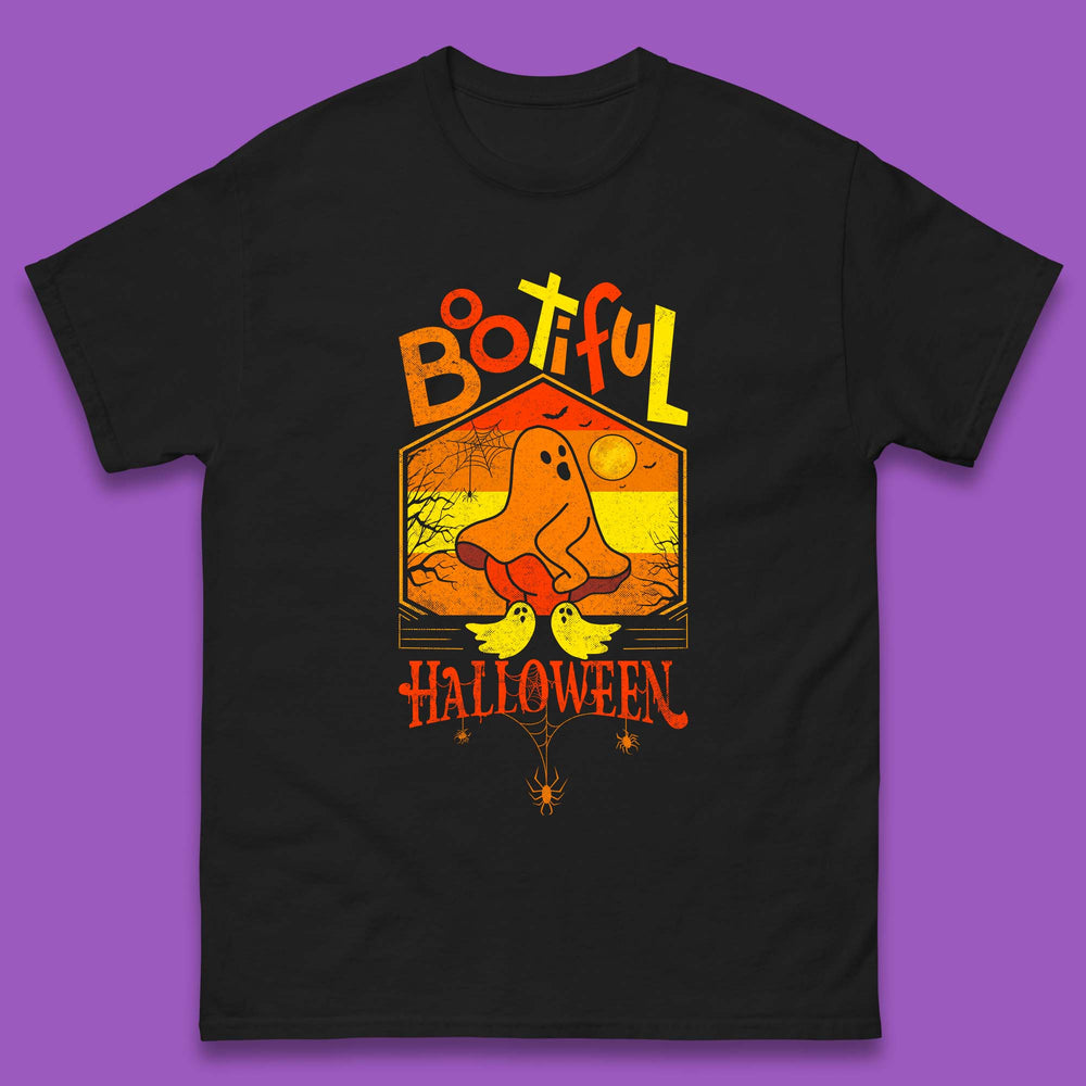 Bootiful Halloween Funny Ghost Big Butt Thick Halloween Ghost Booty Funny Humor Offensive Mens Tee Top