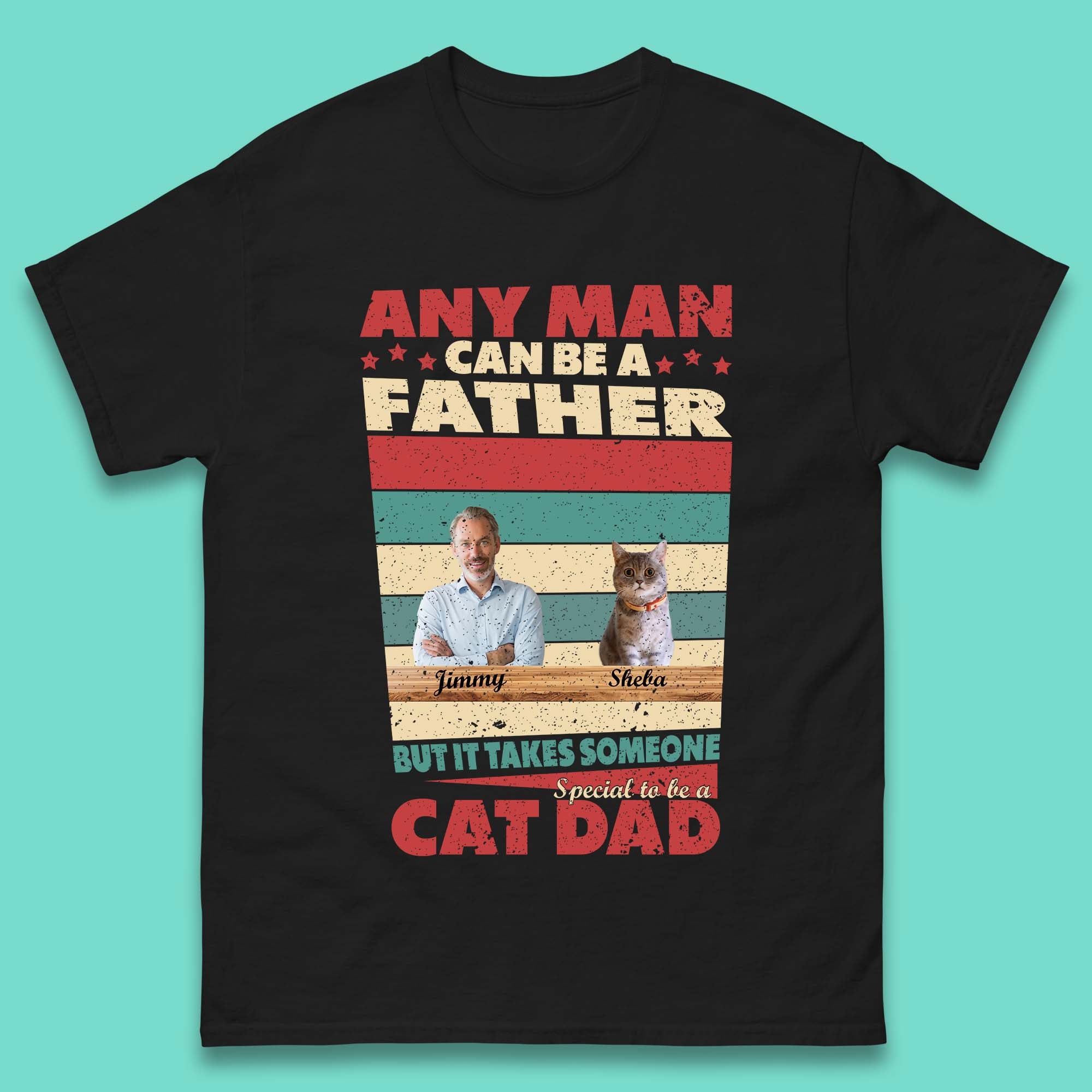 Personalised Special To Be A Cat Dad Mens T-Shirt