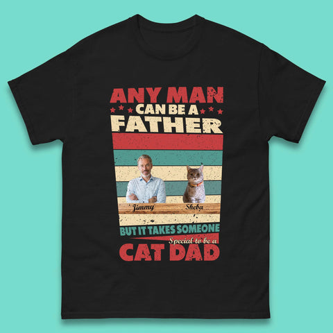 Personalised Special To Be A Cat Dad Mens T-Shirt