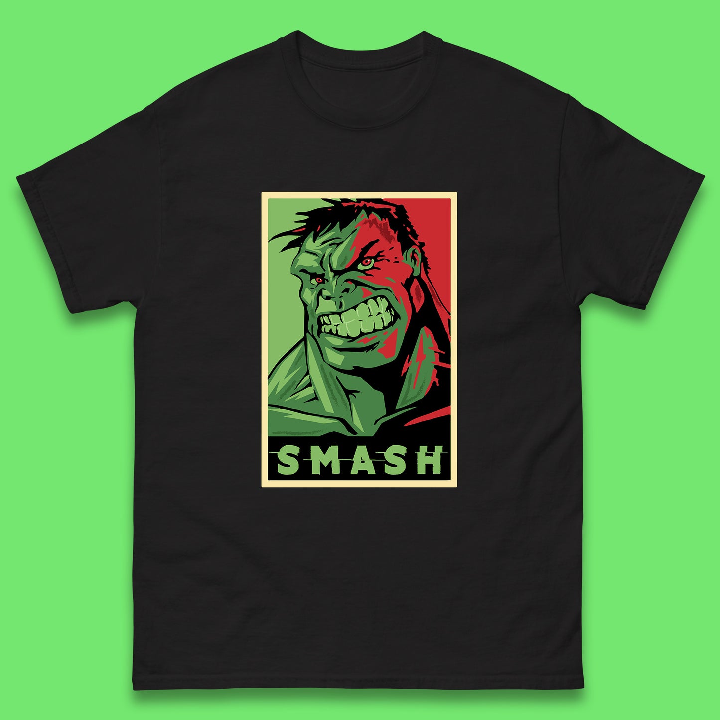 Marvels Avengers The Incredible Hulk Angry Face Smash Hulk Giant Man Hulk Superhero Movie Character Mens Tee Top