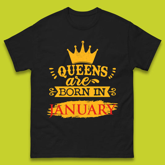 Queens Are Born In January Mens T-Shirt
