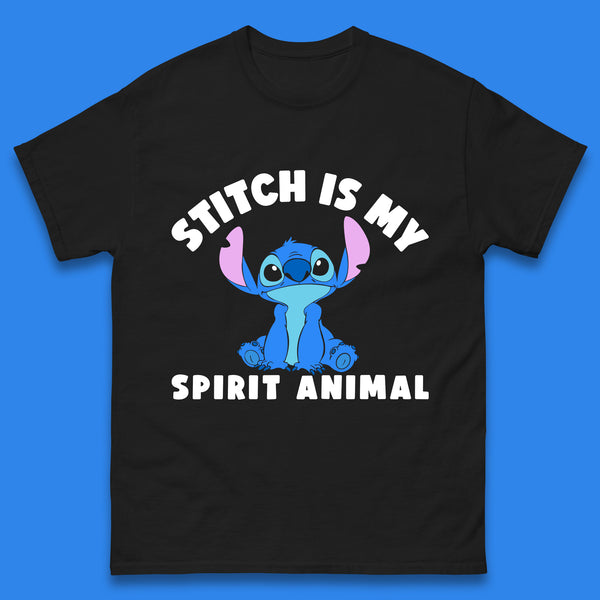 Stitch Is My Spirit Animal Disney Spirit Lilo & Stitch Cartoon Character Ohana Stitch Lover Mens Tee Top