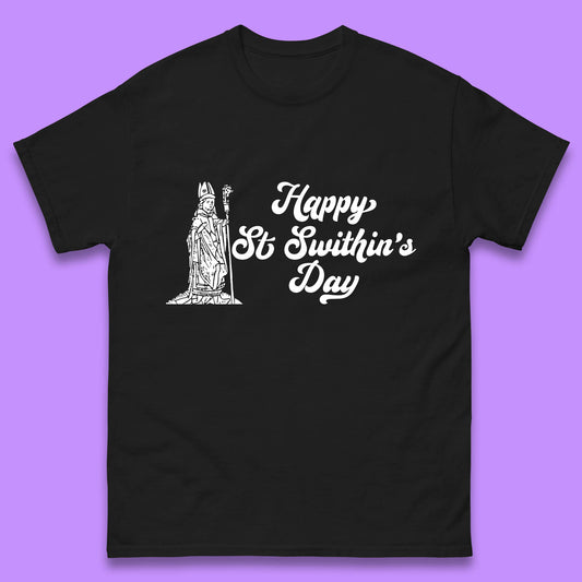 Happy St. Swithin's Day Swithun Weather Folklore Saint Swithun's Day Mens Tee Top