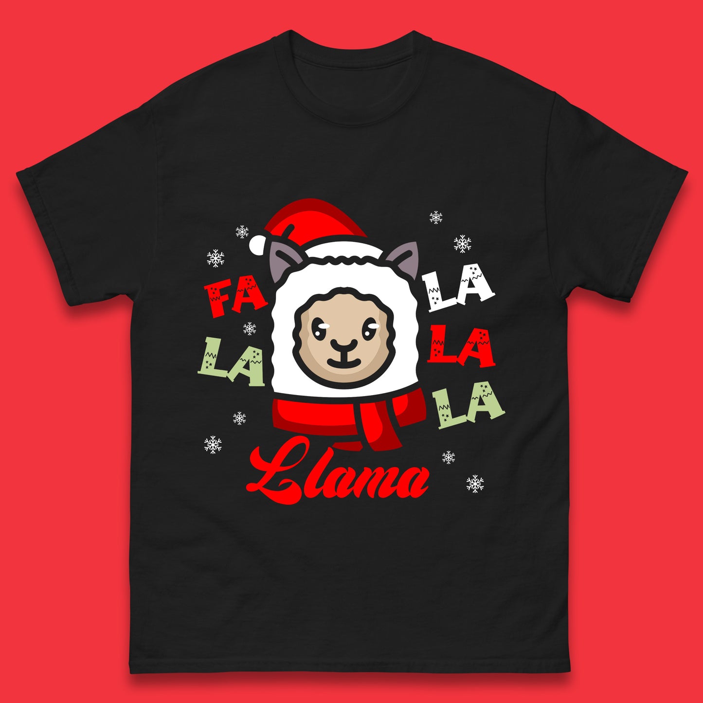 llama christmas t-shirt