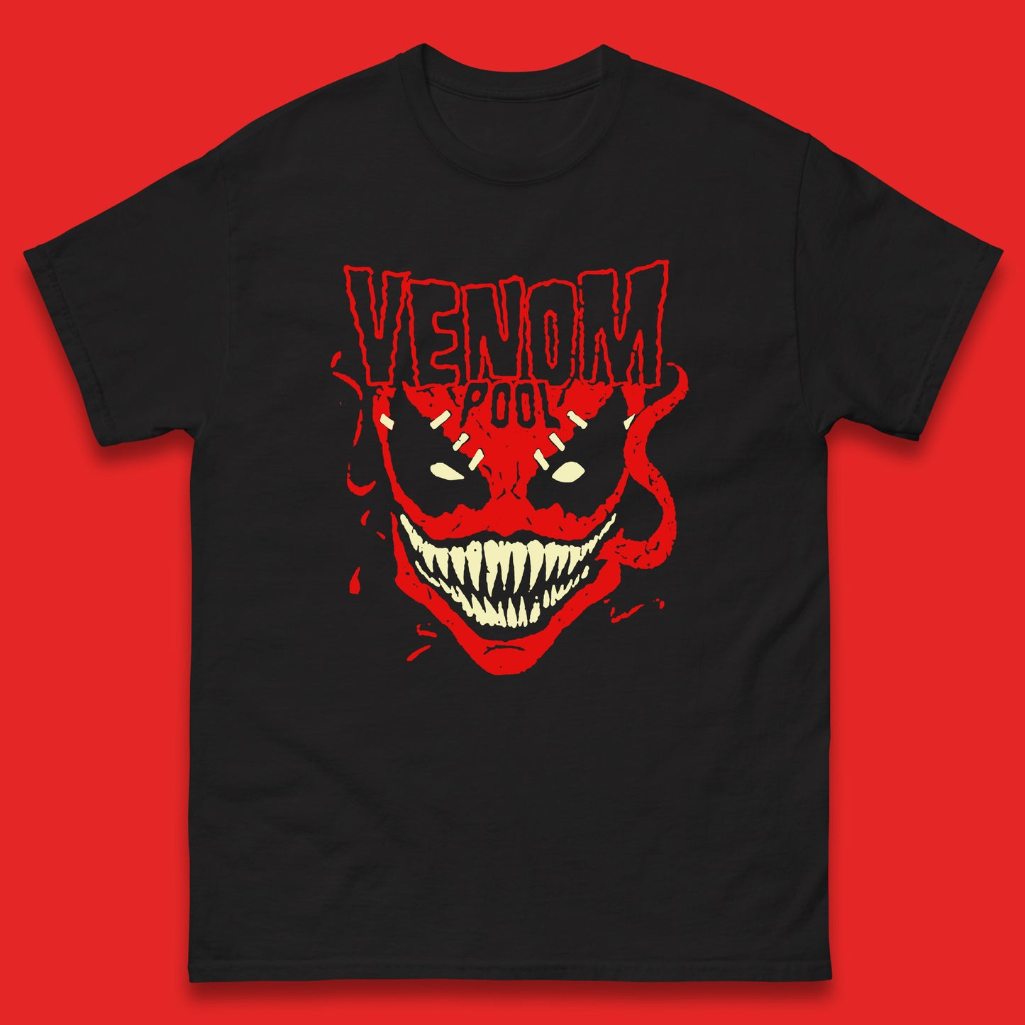 Venom Pool Marvel Avengers Venom Face Venom-Pool Marvel Comics Superhero Marvel Universe Movie Character Mens Tee Top
