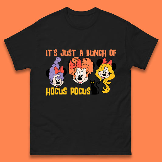 It's Just A Bunch Of Hocus Pocus Halloween Witches Minnie Mouse & Friends Disney Trip Mens Tee Top