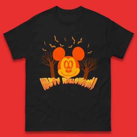 Happy Halloween Mickey Mouse Horror Scary Spooky Jack Face Halloween Disney Trip Mens Tee Top