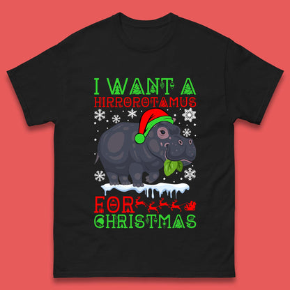 I Want A Hippopotamus For Christmas Mens T-Shirt