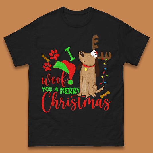 I Woof You A Merry Christmas Mens T-Shirt