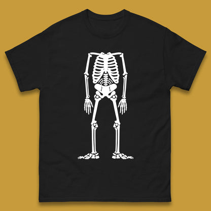 Skeleton Without Head Halloween Headless Skeleton Horror Scary Skull Mens Tee Top