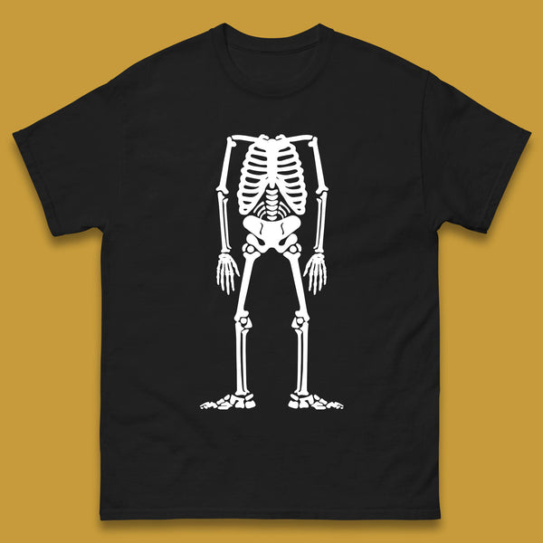 Skeleton Without Head Halloween Headless Skeleton Horror Scary Skull Mens Tee Top