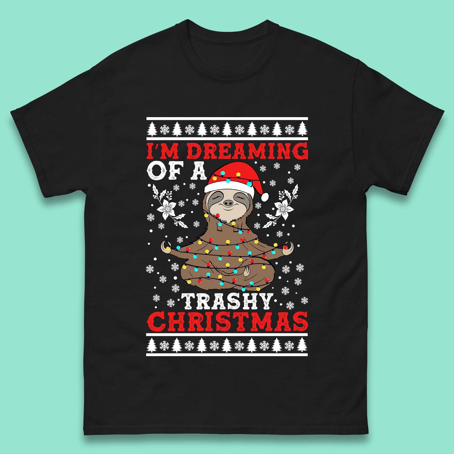 sloth christmas t shirt
