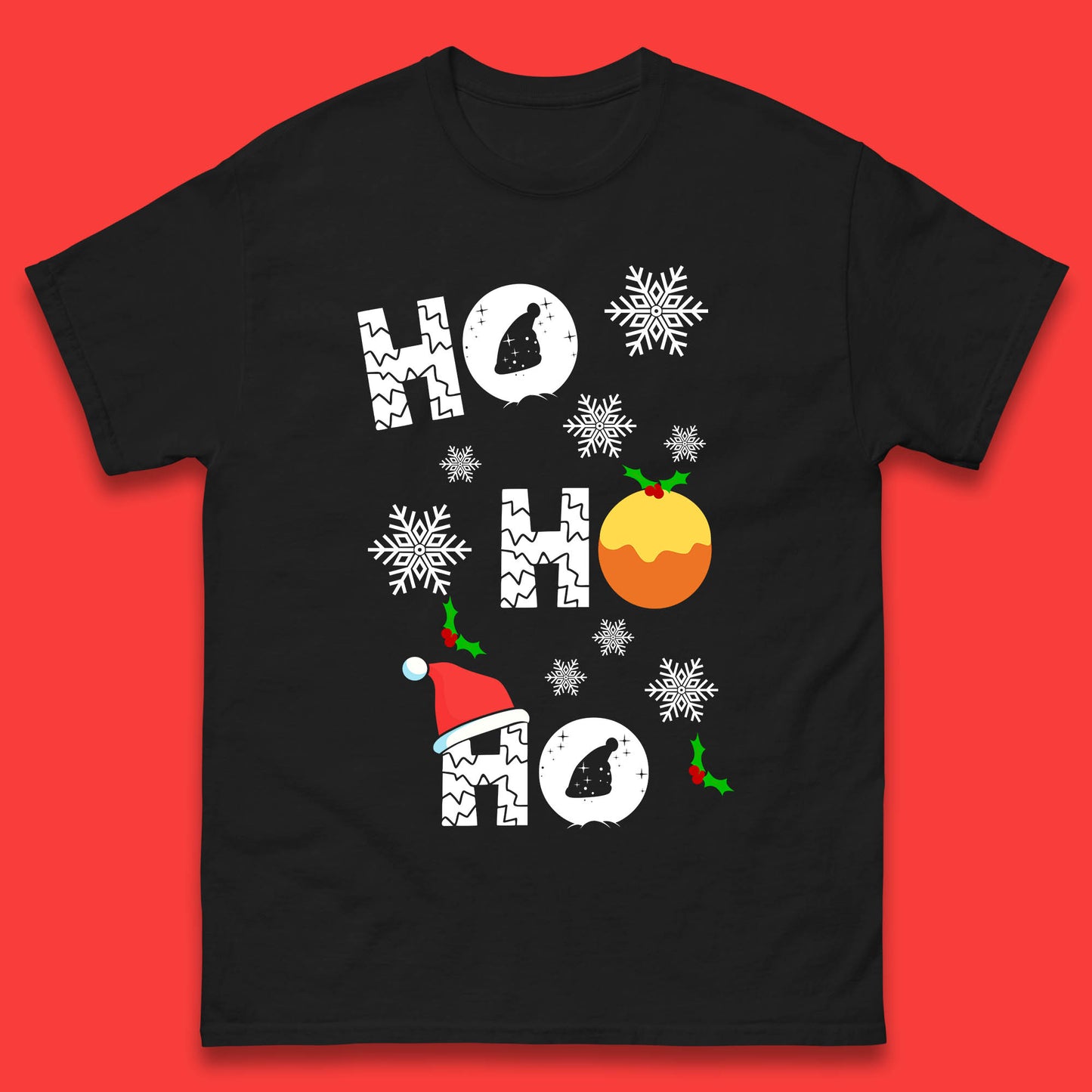 Ho Christmas Santa Hat T-shirt