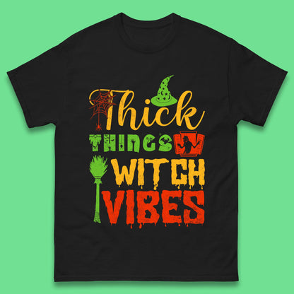 Thick Things Witch Vibes Halloween Magic Spooky Witches Witchcraft Mens Tee Top