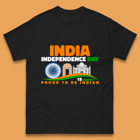 India Independence Day 15th August Proud To Be Indian Famous Monuments Of India Mens Tee Top