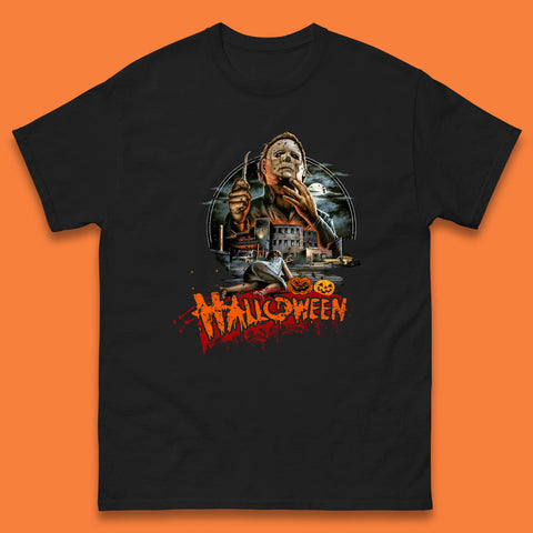 Halloween II The Nightmare Isn't Over Vintage Halloween Movie Poster Micheal Myers Horror Character Mens Tee Top