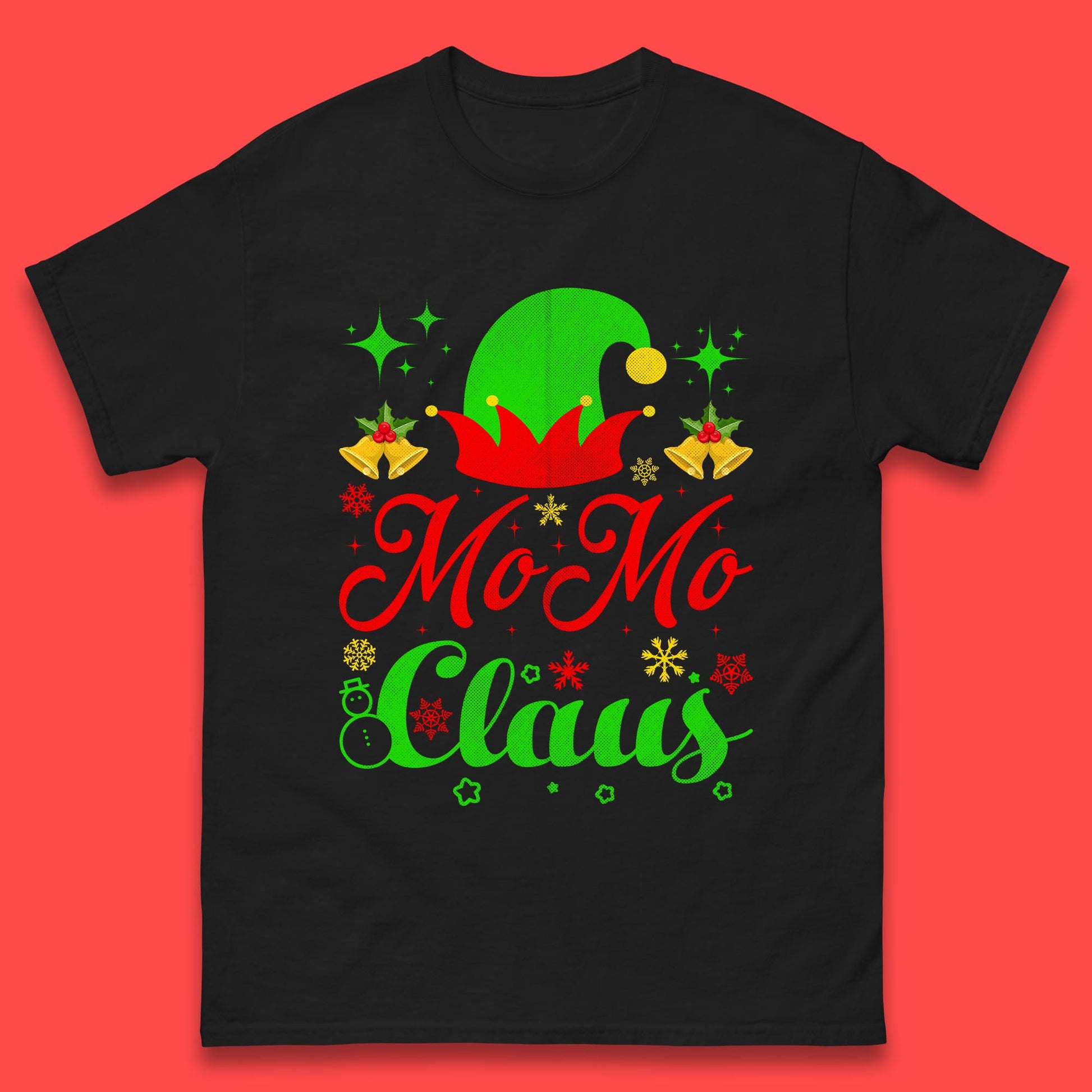 christmas momo claus elf hat t shirt