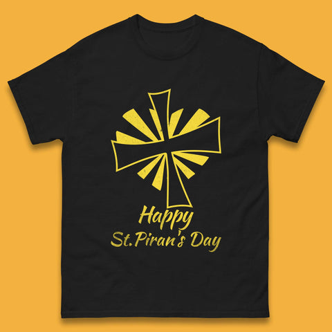 Happy Saint Piran's Day Mens T-Shirt
