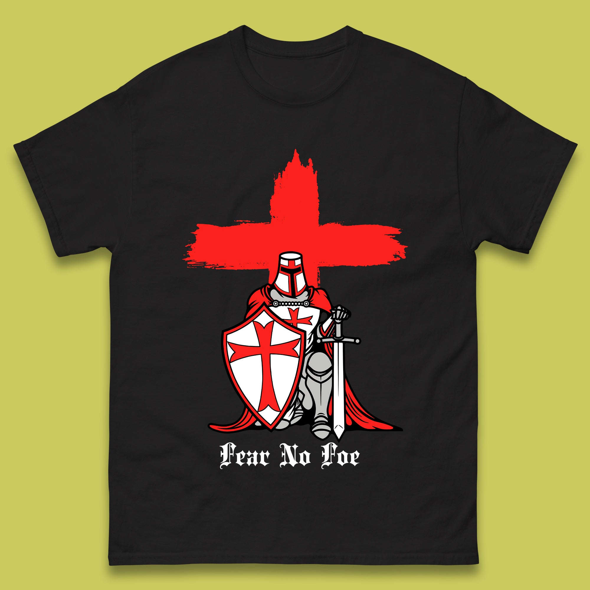 Fear No Foe St George's Day Mens T-Shirt