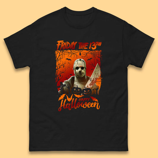 Friday The 13th Happy Halloween Jason Voorhees Halloween Horror Movie Character Mens Tee Top
