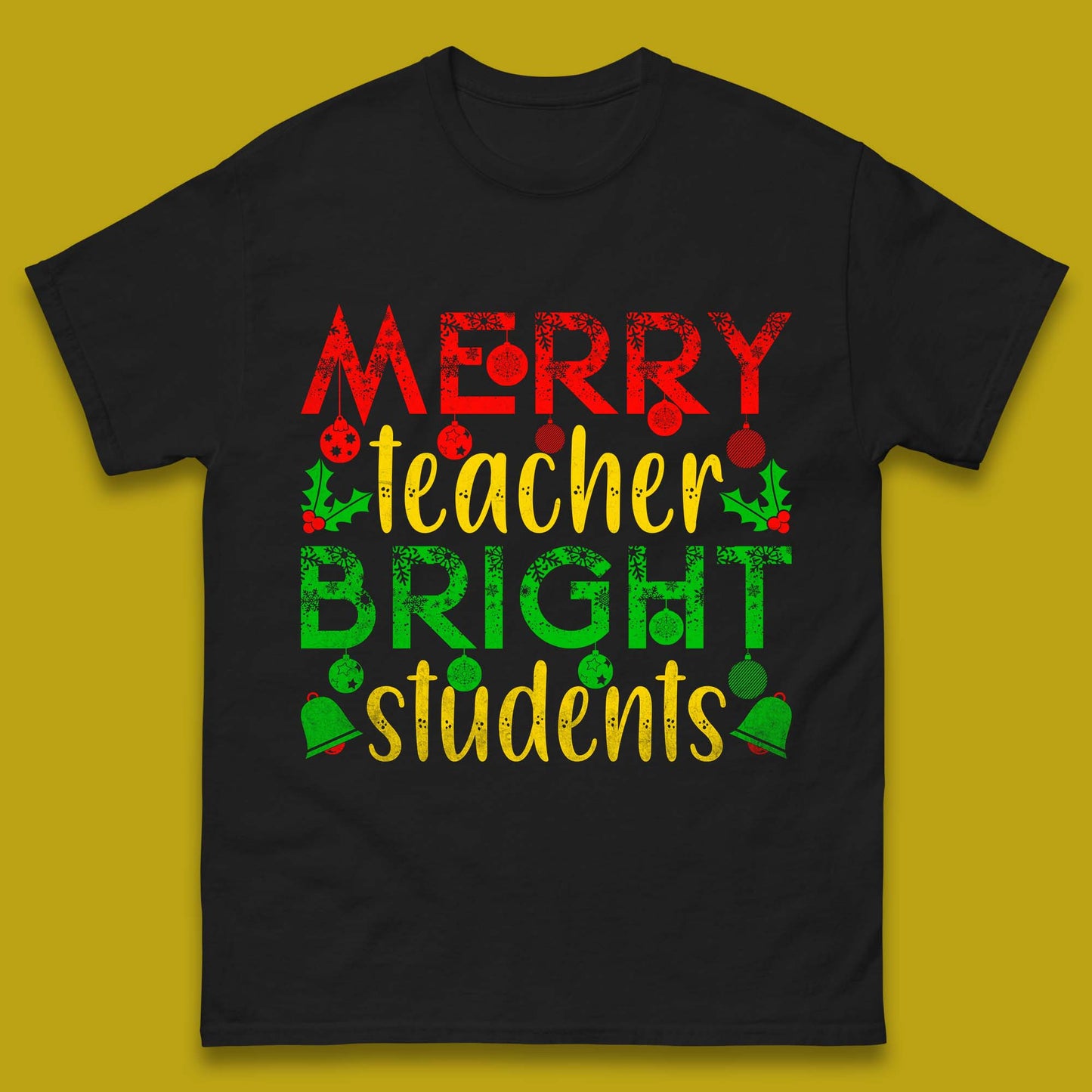 merry teacher bright students christmas t shirt